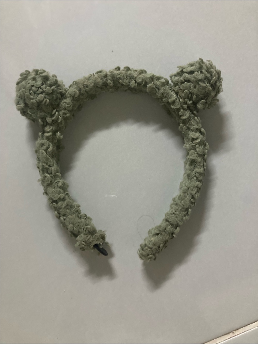 Cozy Kids Bear Ear Headband in Sage Green
